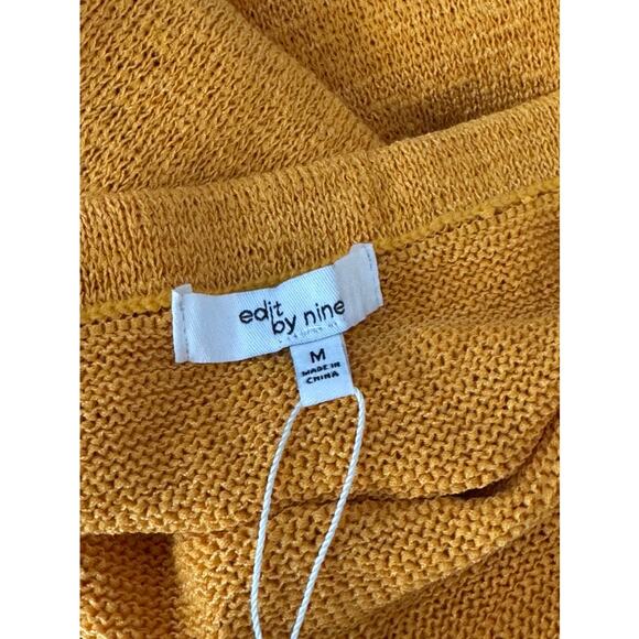 EDIT BY NINE Women's Orange Knit Sleeveless Side-Slit Halter Dress SZ M - Picture 7 of 8